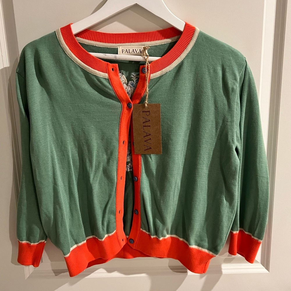 New Cropped Cardigan with floral embroidery